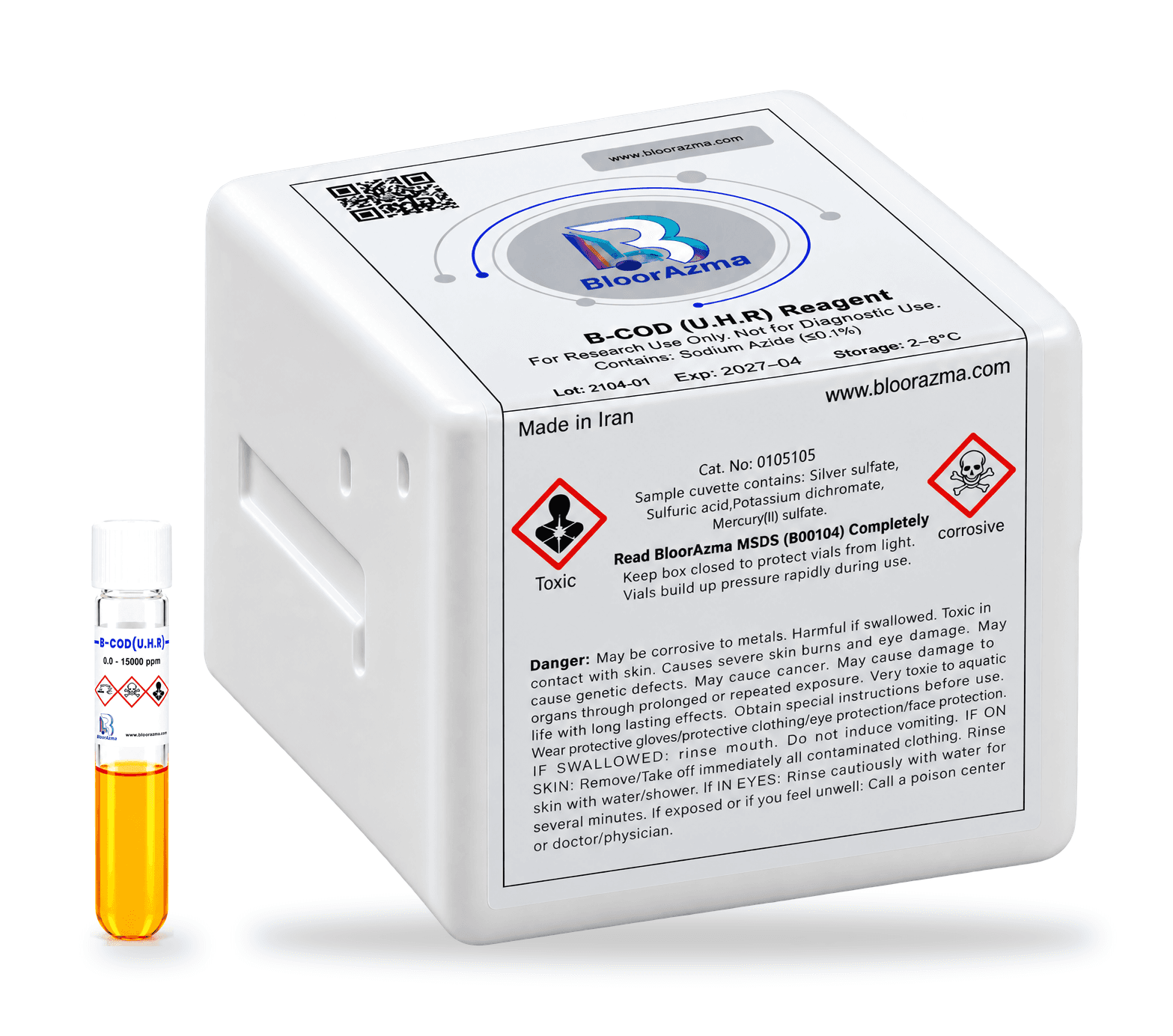 ویال تست COD محدوده بسیار بالا (U.H.R) تا 15000 ppm